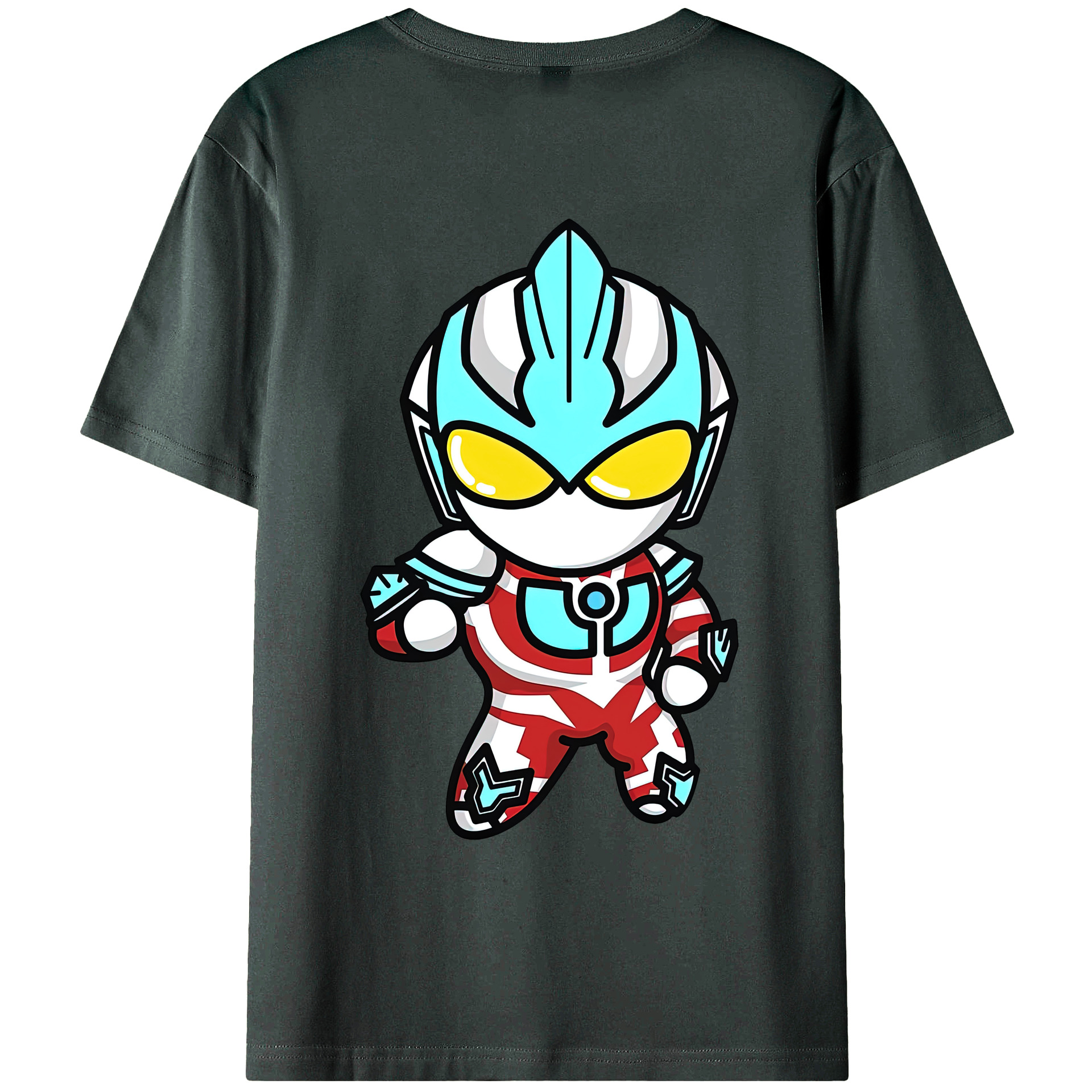（画像用） ウルトラマン Ultraman 綿100％ メンズ半袖Tシャツ（バックプリント） 通気性